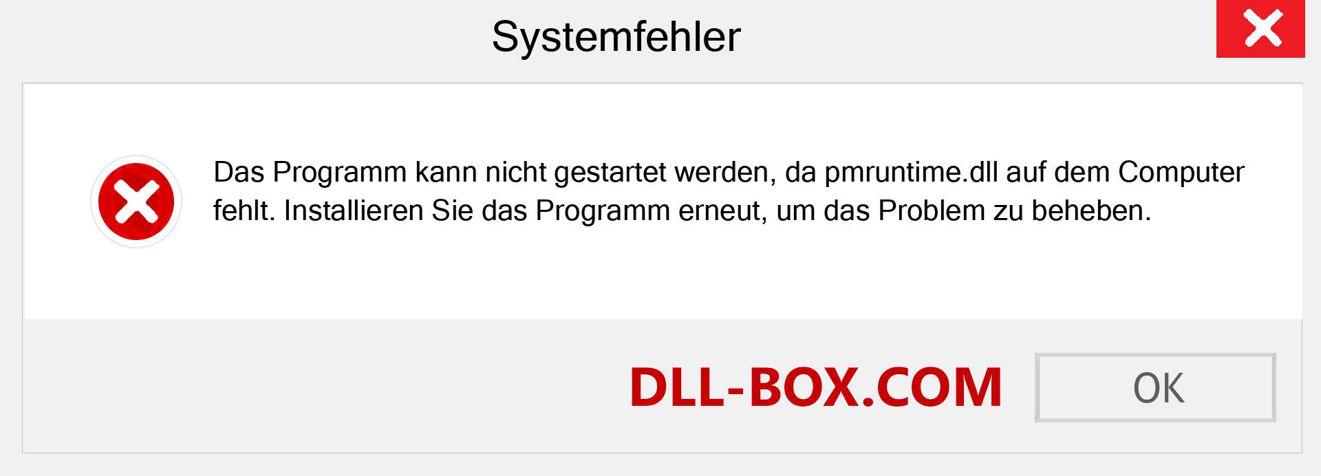 pmruntime.dll-Datei fehlt?. Download für Windows 7, 8, 10 - Fix pmruntime dll Missing Error unter Windows, Fotos, Bildern