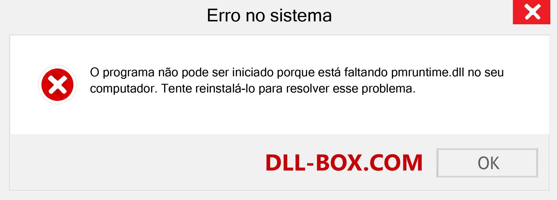 Arquivo pmruntime.dll ausente ?. Download para Windows 7, 8, 10 - Correção de erro ausente pmruntime dll no Windows, fotos, imagens